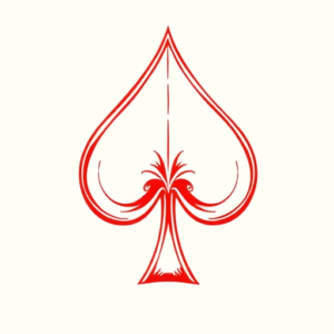 Red Ink Spade Tattoo