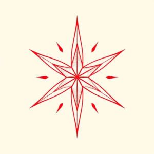 Red Ink Star Tattoo