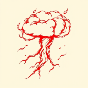 Red Ink Storm Tattoo