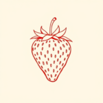 Red Ink Strawberry Tattoo