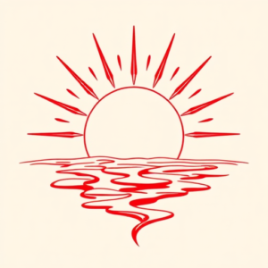 Red Ink Sunrise Tattoo