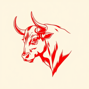 Red Ink Taurus Tattoo