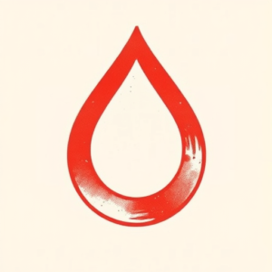 Red Ink Teardrop Tattoo