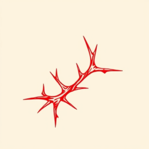 Red Ink Thorn Tattoo