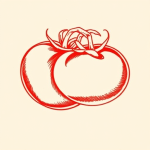 Red Ink Tomato Tattoo