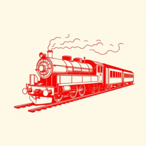 Red Ink Train Tattoo