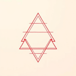 Red Ink Triangle Tattoo