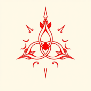 Red Ink Trinity Tattoo