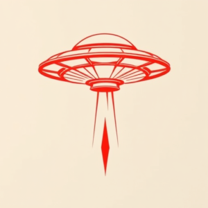 Red Ink Ufo Tattoo