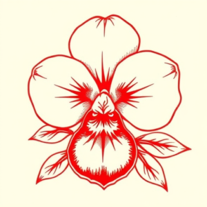 Red Ink Violet Tattoo