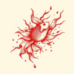 Red Ink Water Tattoo