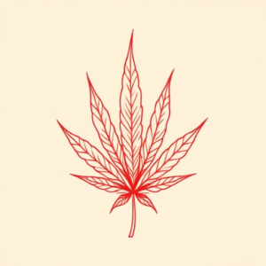 Red Ink Weed Tattoo