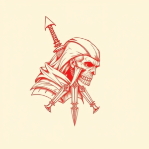 Red Ink Witcher Tattoo