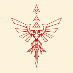 Red Ink Zelda Tattoo