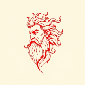 Red Ink Zeus Tattoo