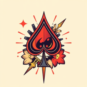 Retro 90S Ace Tattoo