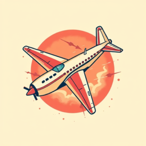 Retro 90S Airplane Tattoo