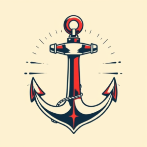 Retro 90S Anchor Tattoo