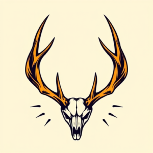 Retro 90S Antler Tattoo