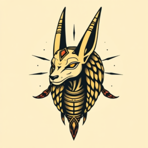 Retro 90S Anubis Tattoo