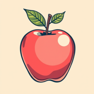 Retro 90S Apple Tattoo