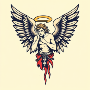 Retro 90S Archangel Tattoo