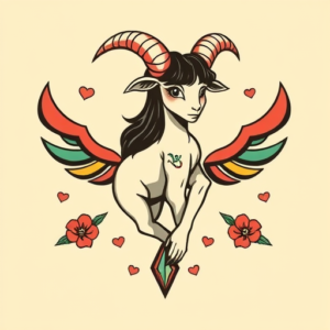 Retro 90S Aries Tattoo