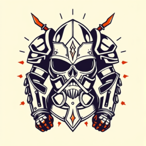 Retro 90S Armor Tattoo