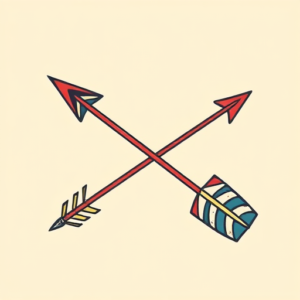 Retro 90S Arrow Tattoo