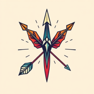 Retro 90S Arrowhead Tattoo