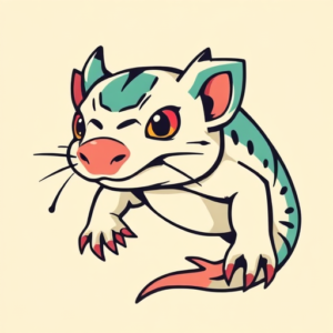 Retro 90S Axolotl Tattoo