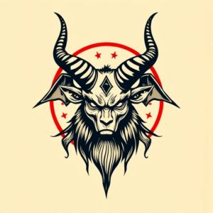 Retro 90S Baphomet Tattoo