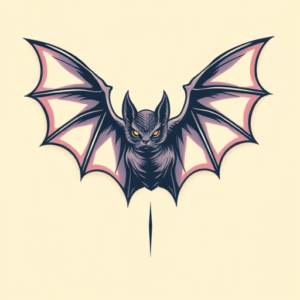 Retro 90S Bat Tattoo