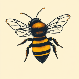 Retro 90S Bee Tattoo