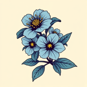 Retro 90S Bluebonnet Tattoo