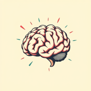 Retro 90S Brain Tattoo