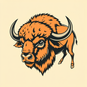 Retro 90S Buffalo Tattoo