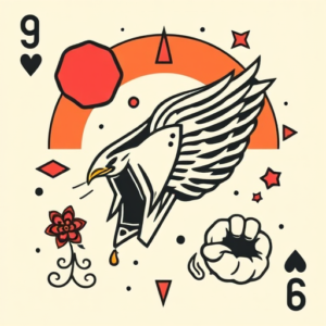 Retro 90S Card Tattoo