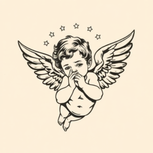 Retro 90S Cherub Tattoo