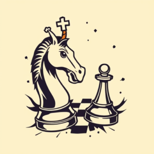 Retro 90S Chess Tattoo