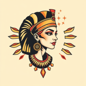 Retro 90S Cleopatra Tattoo