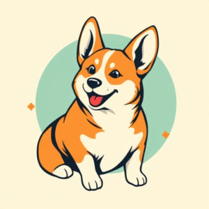 Retro 90S Corgi Tattoo
