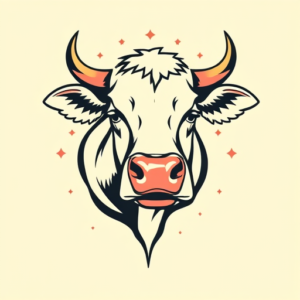 Retro 90S Cow Tattoo