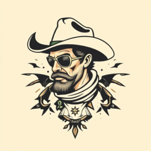 Retro 90S Cowboy Tattoo