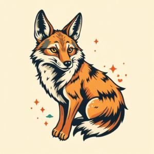 Retro 90S Coyote Tattoo