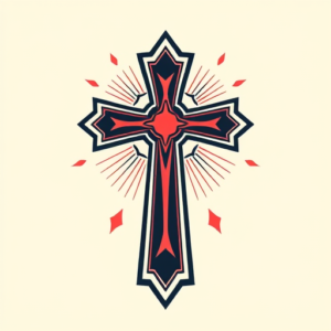 Retro 90S Cross Tattoo