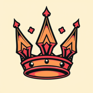 Retro 90S Crown Tattoo