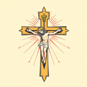 Retro 90S Crucifix Tattoo