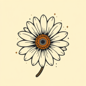 Retro 90S Daisy Tattoo
