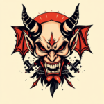 Retro 90S Devil Tattoo